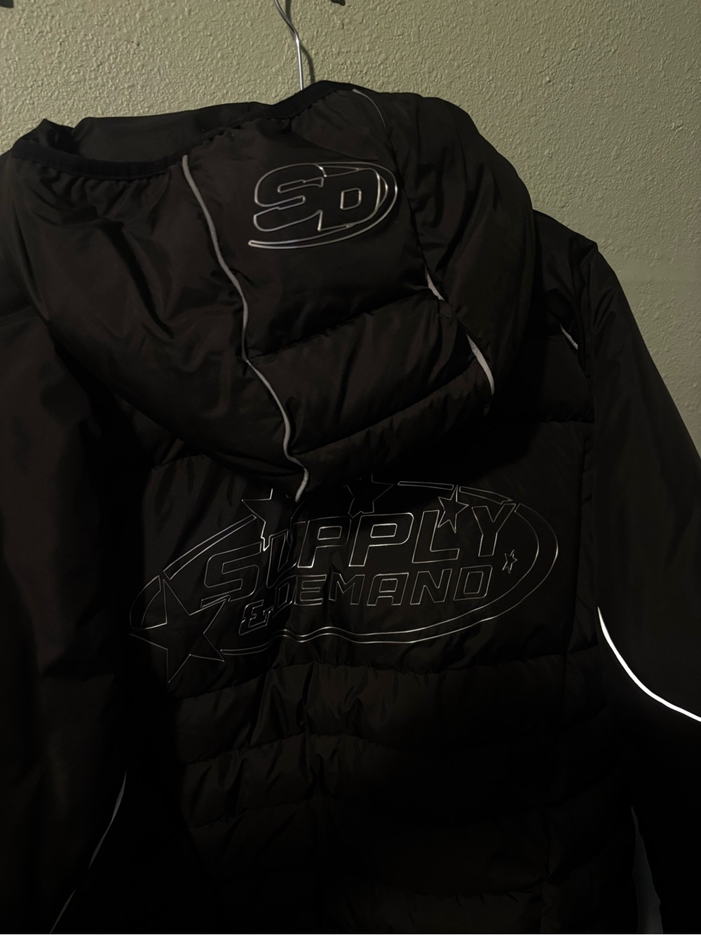 Supply & Demand Black Puffer Jacket with Hood